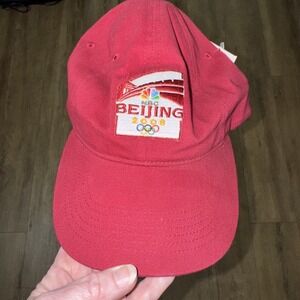 2008 Beijing Olympics NBC‎ embroidered baseball hat new red